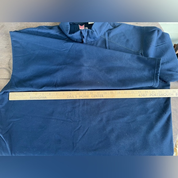 Drifire Sweater Mens Large 1/4 Zip Pullover Navy FR Flame Resistant Made In USA - Picture 7 of 11
